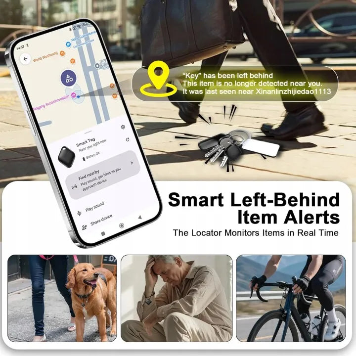 Bluetooth GPS lokatorius iOS „Find My“ 4 vnt. Smart Tag IP67 Tracker