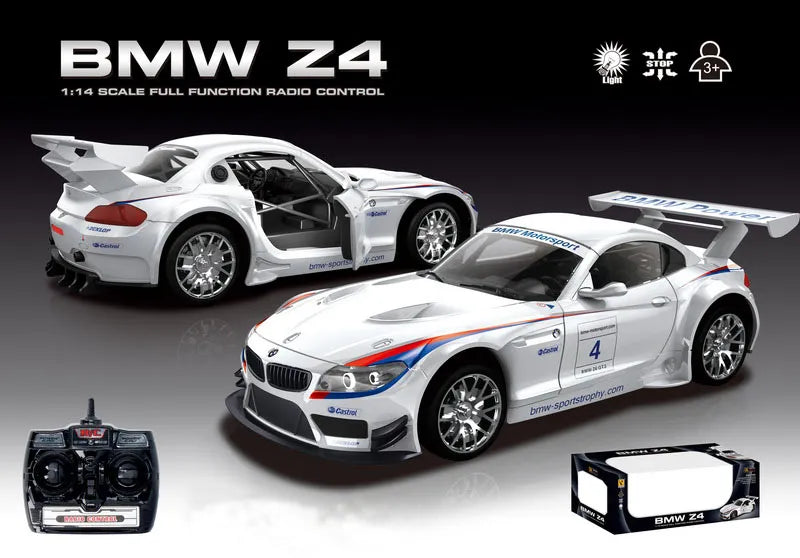 BMW Z4 1:14 baltas nuotoliniu būdu valdomas automobilis