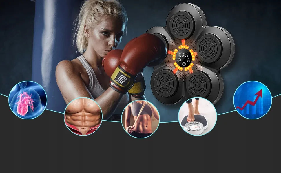 Bokso muzikos aparatas su LED apšvietimu ir Bluetooth