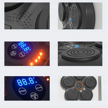 Bokso muzikos aparatas su LED apšvietimu ir Bluetooth