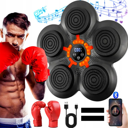 Bokso muzikos aparatas su LED apšvietimu ir Bluetooth