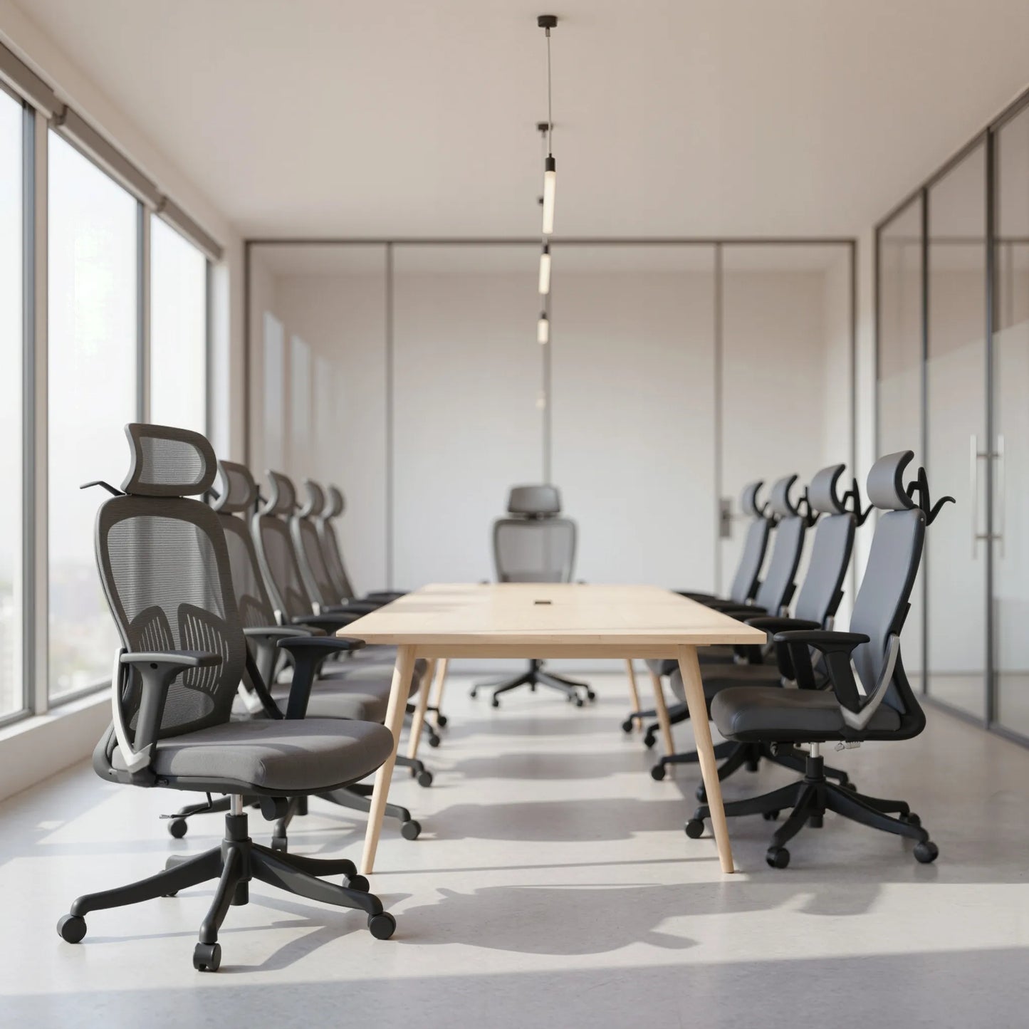 Boste ergonominė biuro kėdė su sukamu mechanizmu, patogi ir reguliuojama
