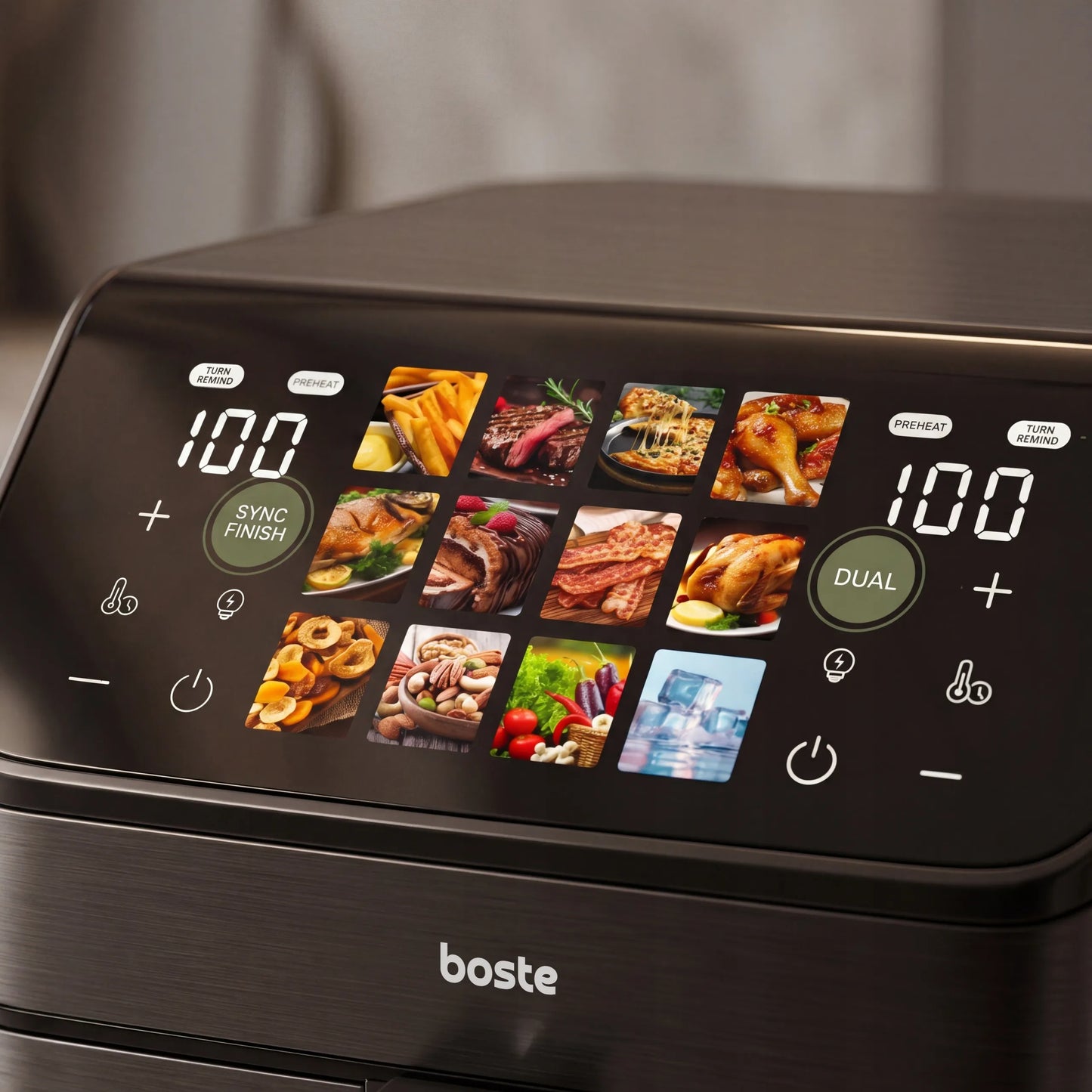 Boste Flavor Cookmaster D8 oro gruzdintuvė 12L Dual Zone XXL 2 skyriai 3000W