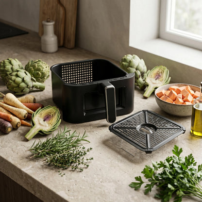 Boste Flavor Cookmaster D8 oro gruzdintuvė 12L Dual Zone XXL 2 skyriai 3000W