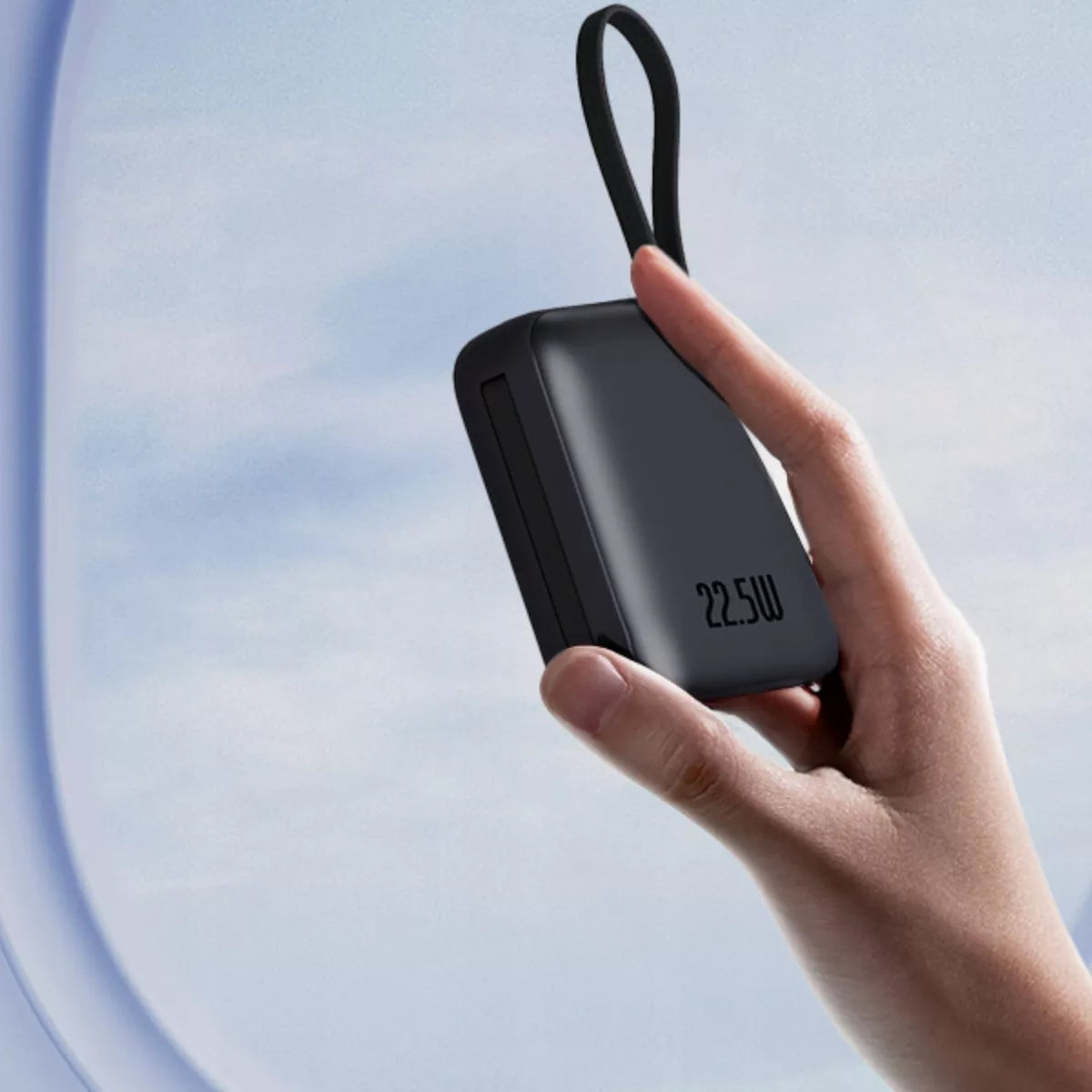 Boste išorinė baterija 20000mAh 22.5W su integruotais USB-C ir Lightning laidais PD QC