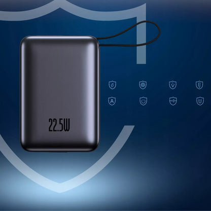 Boste išorinė baterija 20000mAh 22.5W su integruotais USB-C ir Lightning laidais PD QC