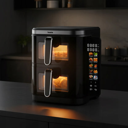 BOSTE oro gruzdintuvė AIRFRYER 11L 2800W galinga 10 programų didelė