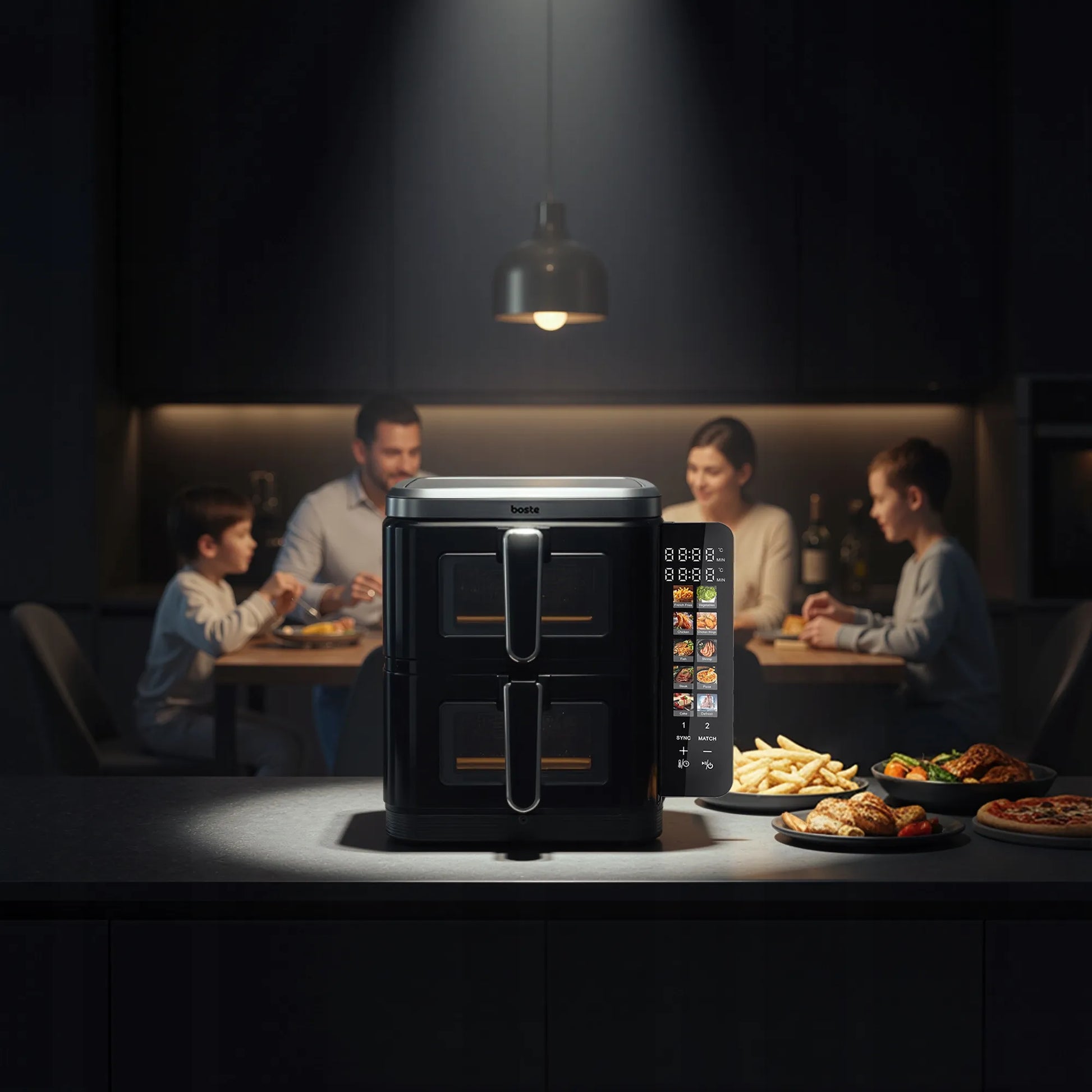 BOSTE oro gruzdintuvė AIRFRYER 11L 2800W galinga 10 programų didelė