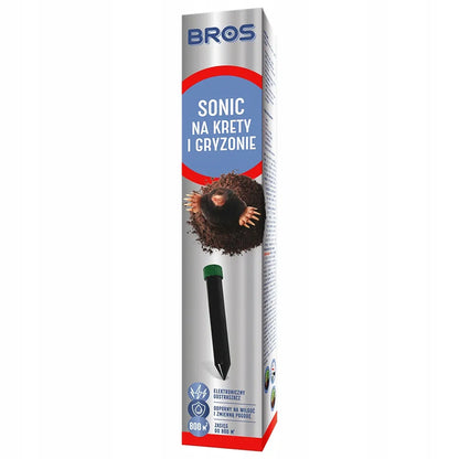 BROS Sonic ultragarsinis kurmių ir graužikų baidytuvas, veikiantis iki 600 m2 plotą