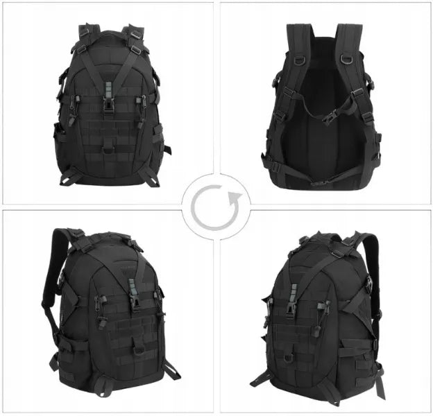 BSH ADVENTURE PL-005A juoda taktinė turistinė kuprinė, 35 l