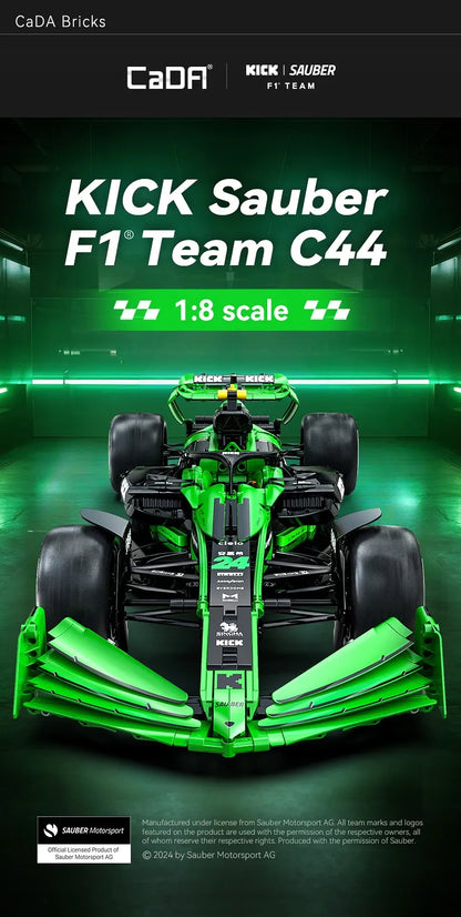CaDA „Kick Sauber“ F1 lenktyninio automobilio konstravimo kaladėlės, 2553 detalės