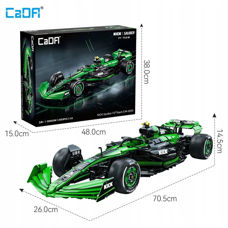 CaDA „Kick Sauber“ F1 lenktyninio automobilio konstravimo kaladėlės, 2553 detalės