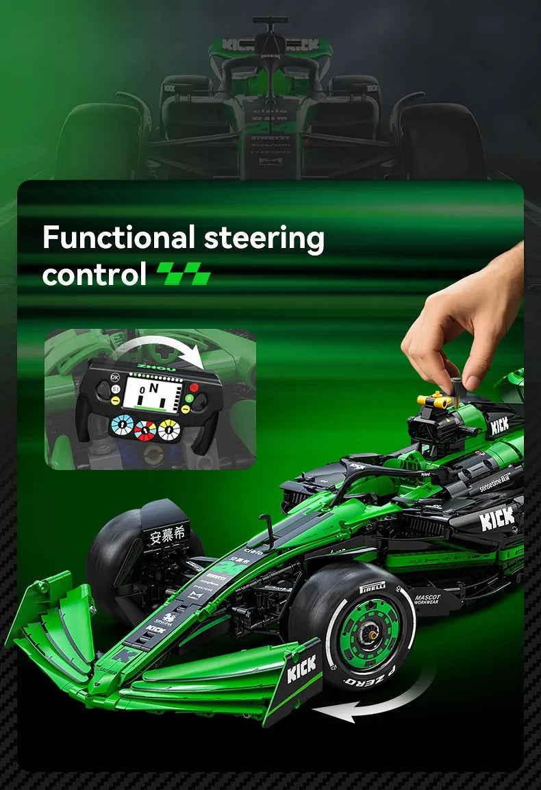 CaDA „Kick Sauber“ F1 lenktyninio automobilio konstravimo kaladėlės, 2553 detalės