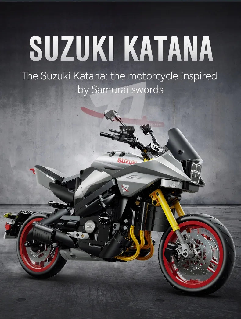 CaDA Suzuki Katana motociklo konstruktorius, 1104 detalės, C59021W