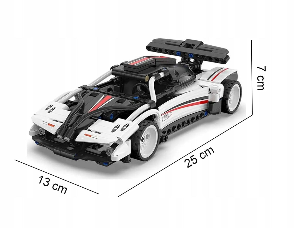 CaDA Z-Wind sportinio automobilio konstruktorius su pull-back pavara, 321 detalė