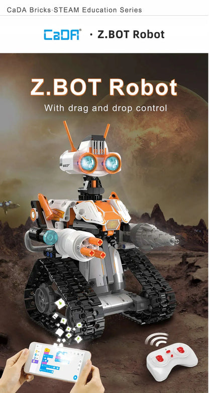 CaDA z.bot CODE ROBOT RC konstravimo rinkinys, 462 detalės