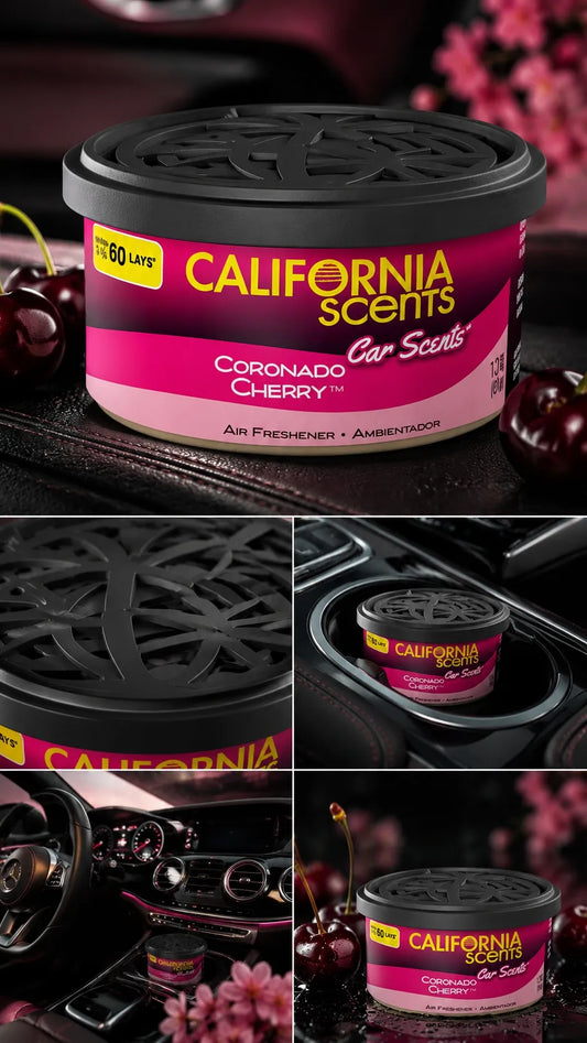 California Scents Coronado Cherry kvapų skardinės automobiliui, vyšnių aromatas, 5 vnt.