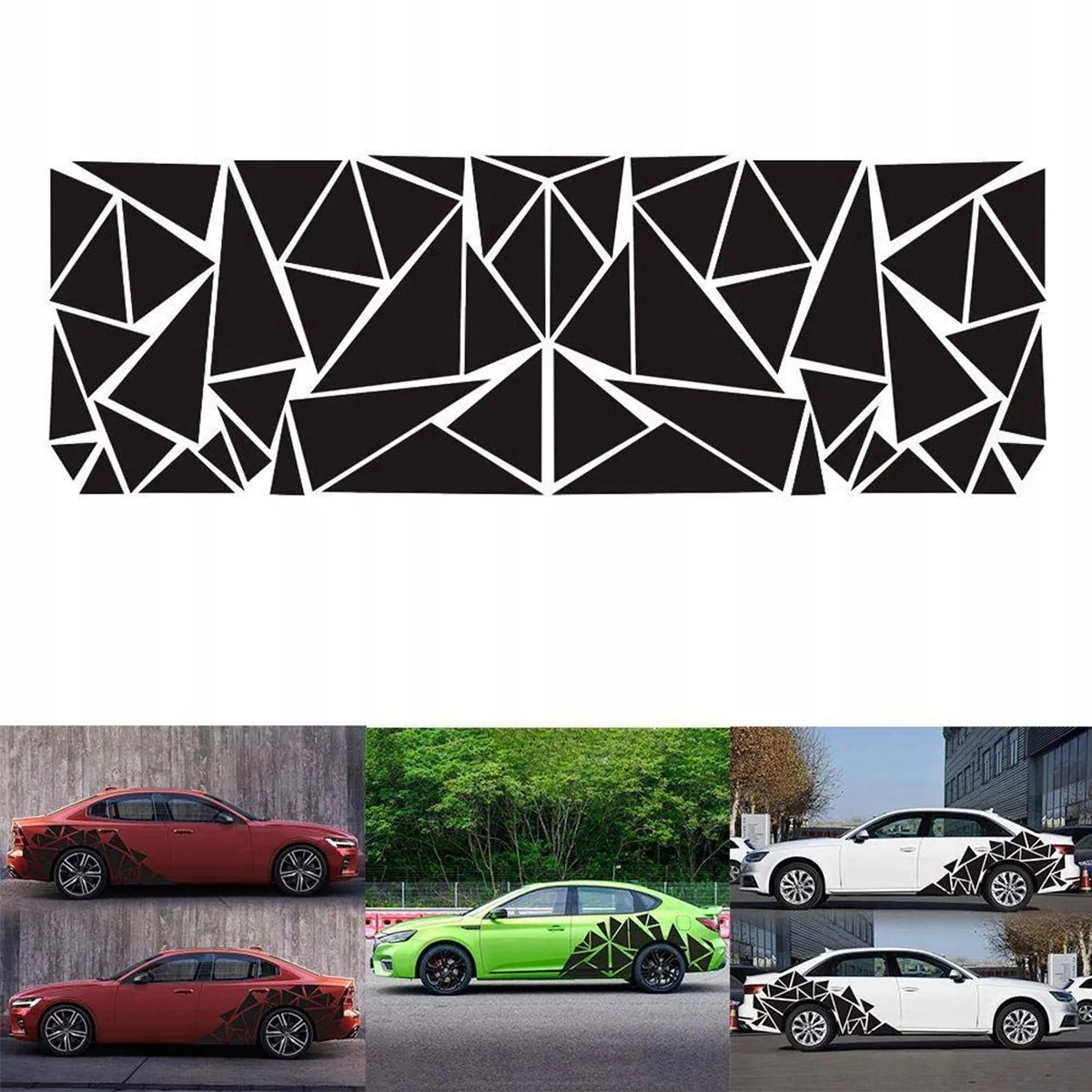CAMO kamufliažo lipdukai automobiliui trikampiai 2X DIDELI