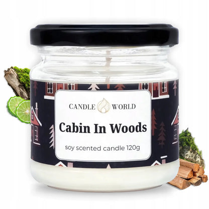 Candle World sojinė kvapioji žvakė „Miško trobelė“ Cabin In Woods, 120 g