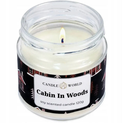 Candle World sojinė kvapioji žvakė „Miško trobelė“ Cabin In Woods, 120 g
