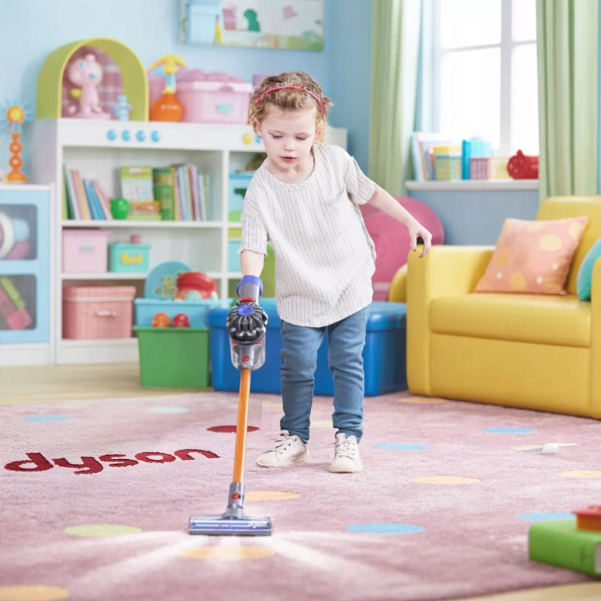 Casdon „Dyson“ belaidis vertikalus žaislinis dulkių siurblys vaikams su garsais