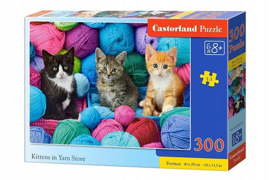 „Castorland“ 300 detalių dėlionė „Kačiukai siūlų parduotuvėje“