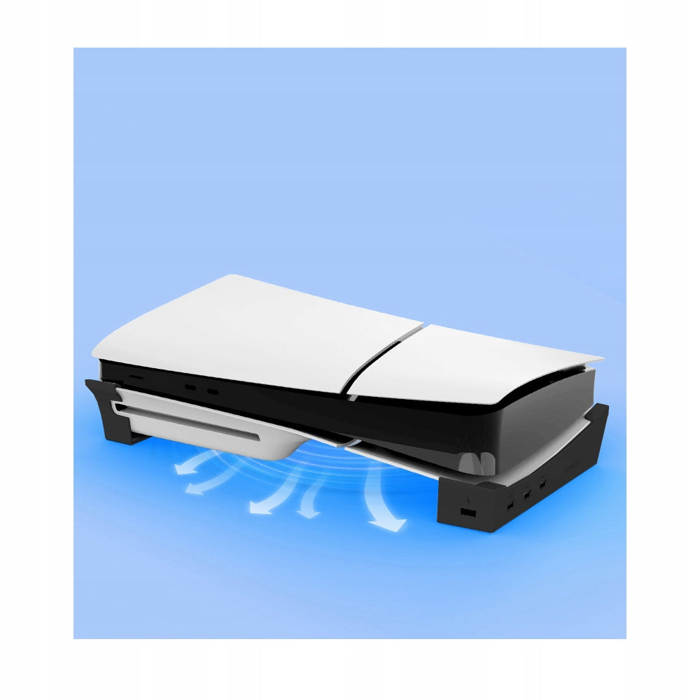 Horizontali stovas iPega PlayStation 5 PS5 Slim Pro+ su 4 papildomais USB