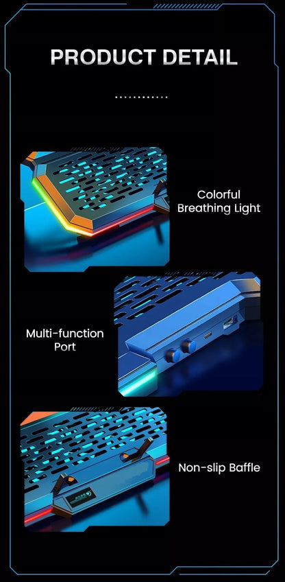 Aušinantis stovas nešiojamam kompiuteriui 12-17' su 10 ventiliatorių