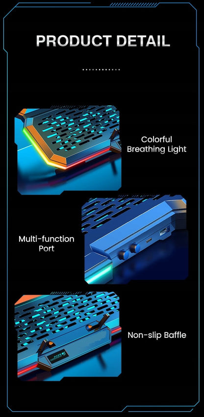 Aušinantis stovas nešiojamam kompiuteriui 12-17' su 10 ventiliatorių