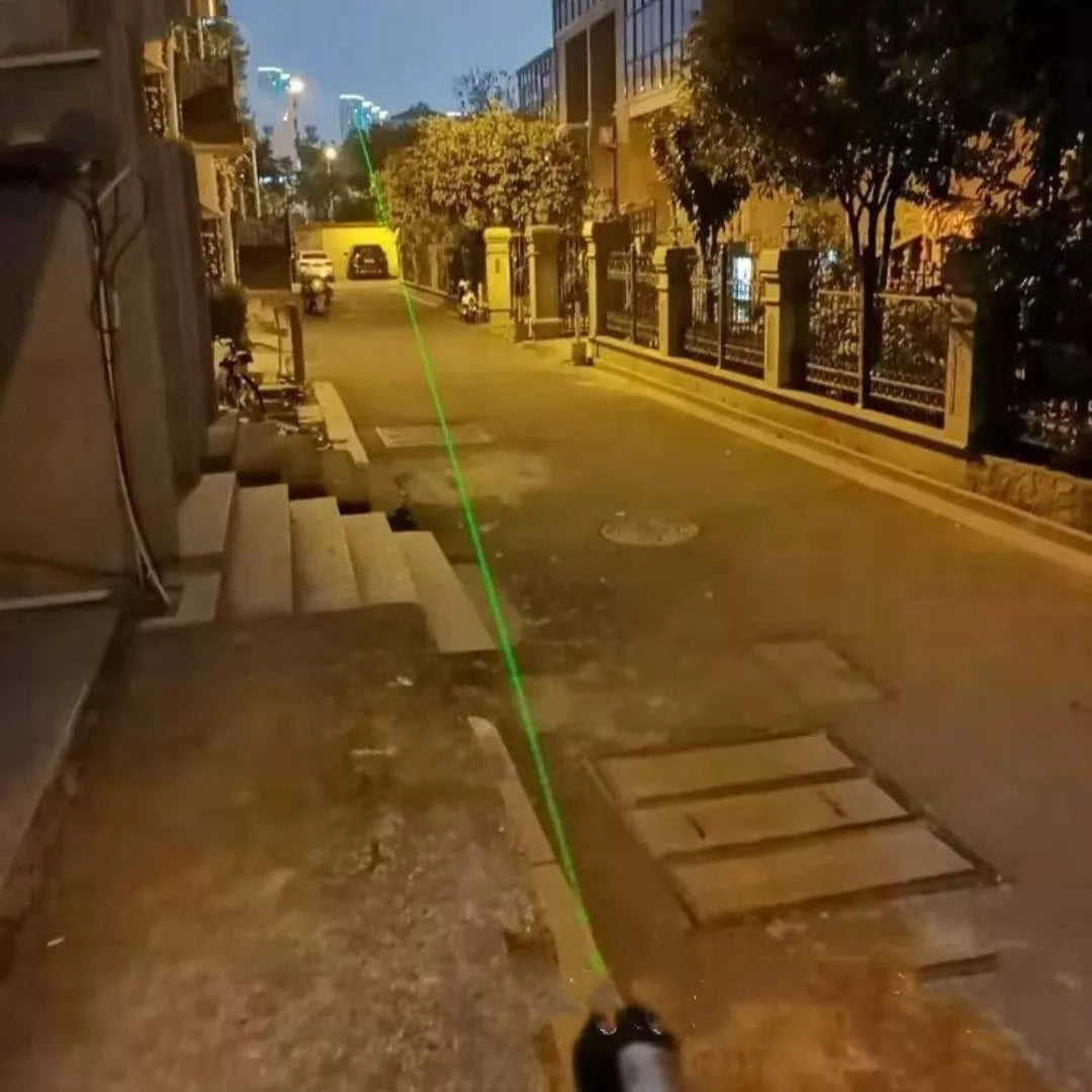 Žalias lazerinis rodyklės taškas ZeeTech LED galingas didelis nuotolis + dėžutė