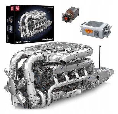 „COIL 10168“ V8 variklio su dviem turbokompresoriais konstruktorius, 2899 detalės