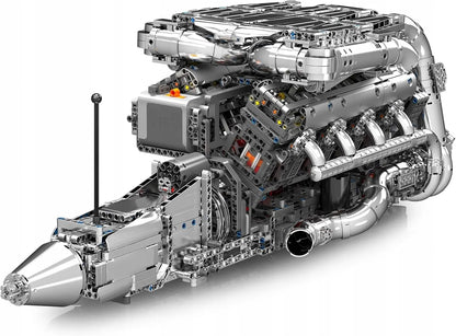 „COIL 10168“ V8 variklio su dviem turbokompresoriais konstruktorius, 2899 detalės