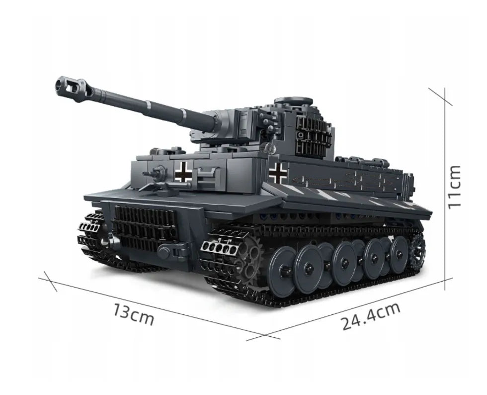 COIL konstravimo kaladėlių rinkinys – 850 detalių, „Tiger“ tankas