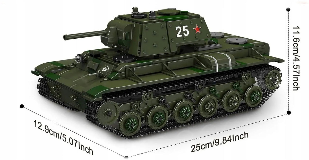 COIL konstravimo kaladėlių rinkinys – 850 detalių, „Tiger“ tankas