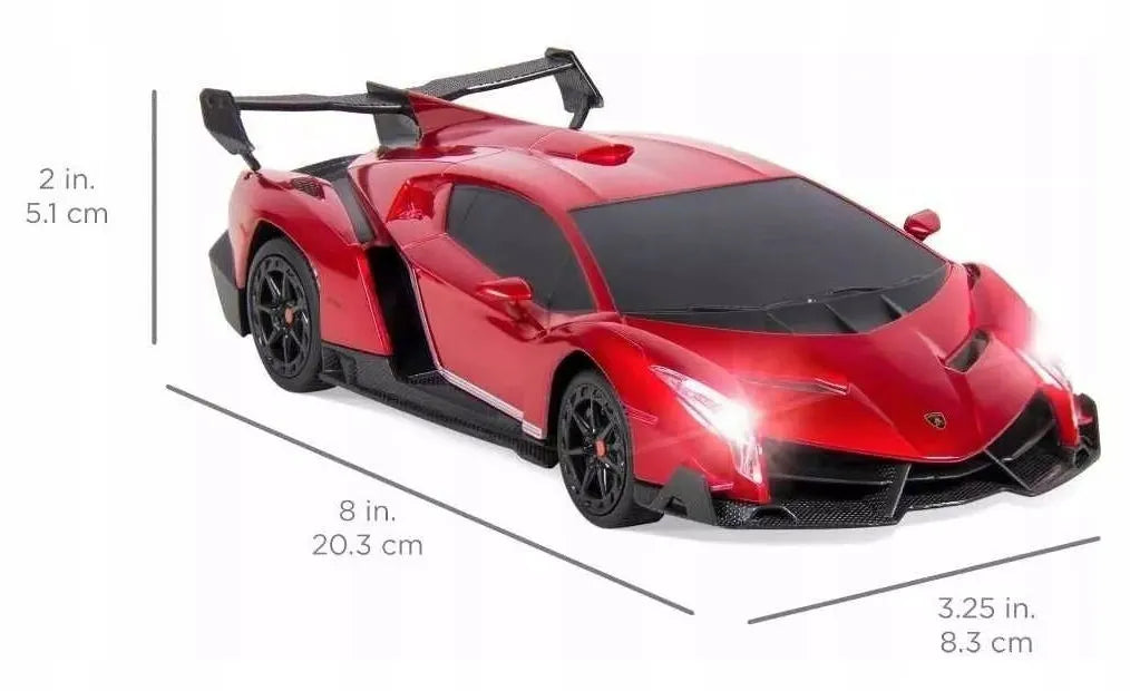 Coil nuotoliniu būdu valdomas Lamborghini automobilis 1:14, raudonas