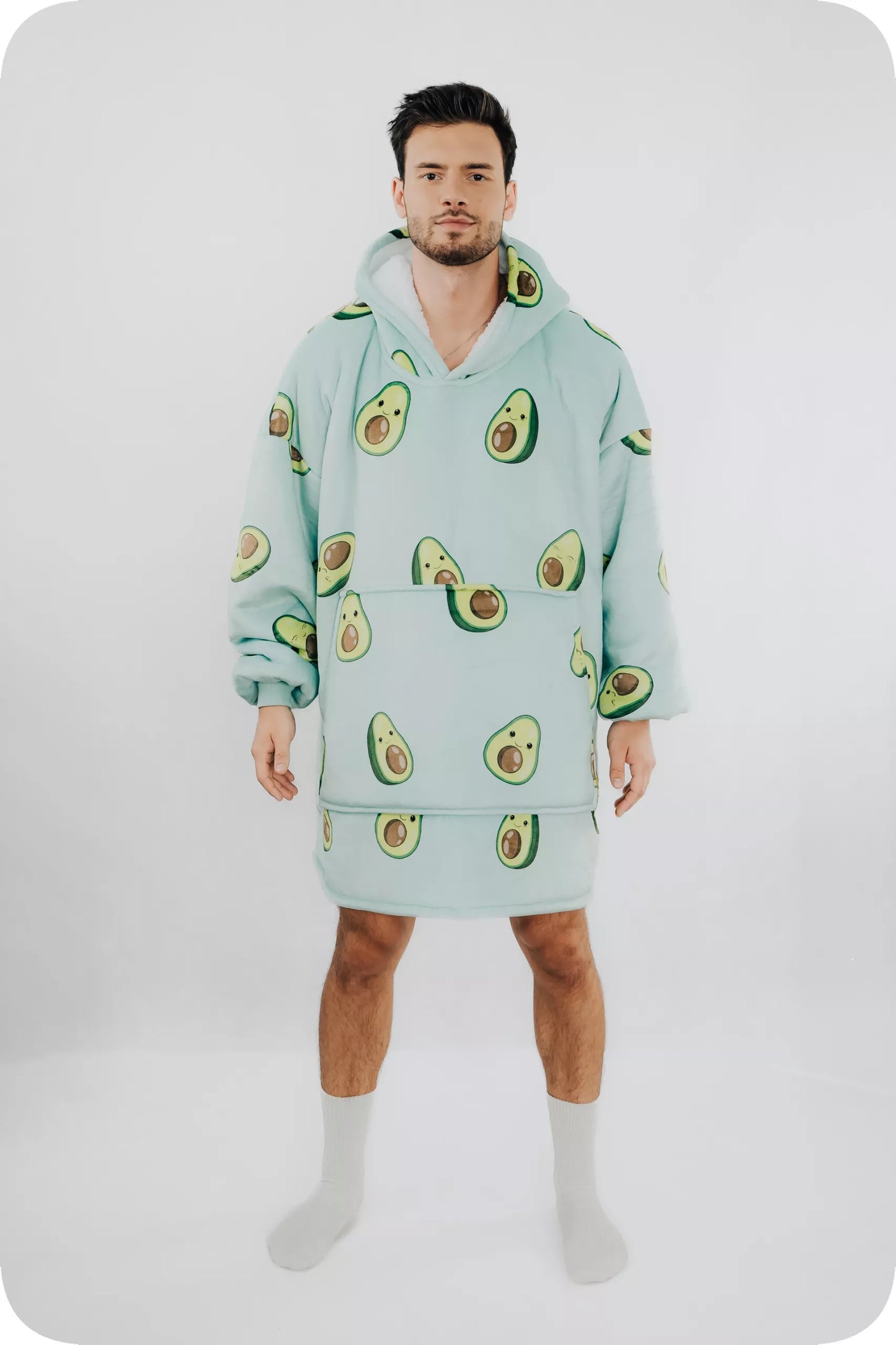 Comfy Moment Koberis-bliuzonas Avokadas #Avocado – storas pūkuotas sherpa oversize