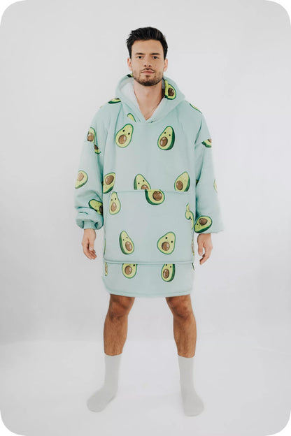 Comfy Moment Koberis-bliuzonas Avokadas #Avocado – storas pūkuotas sherpa oversize