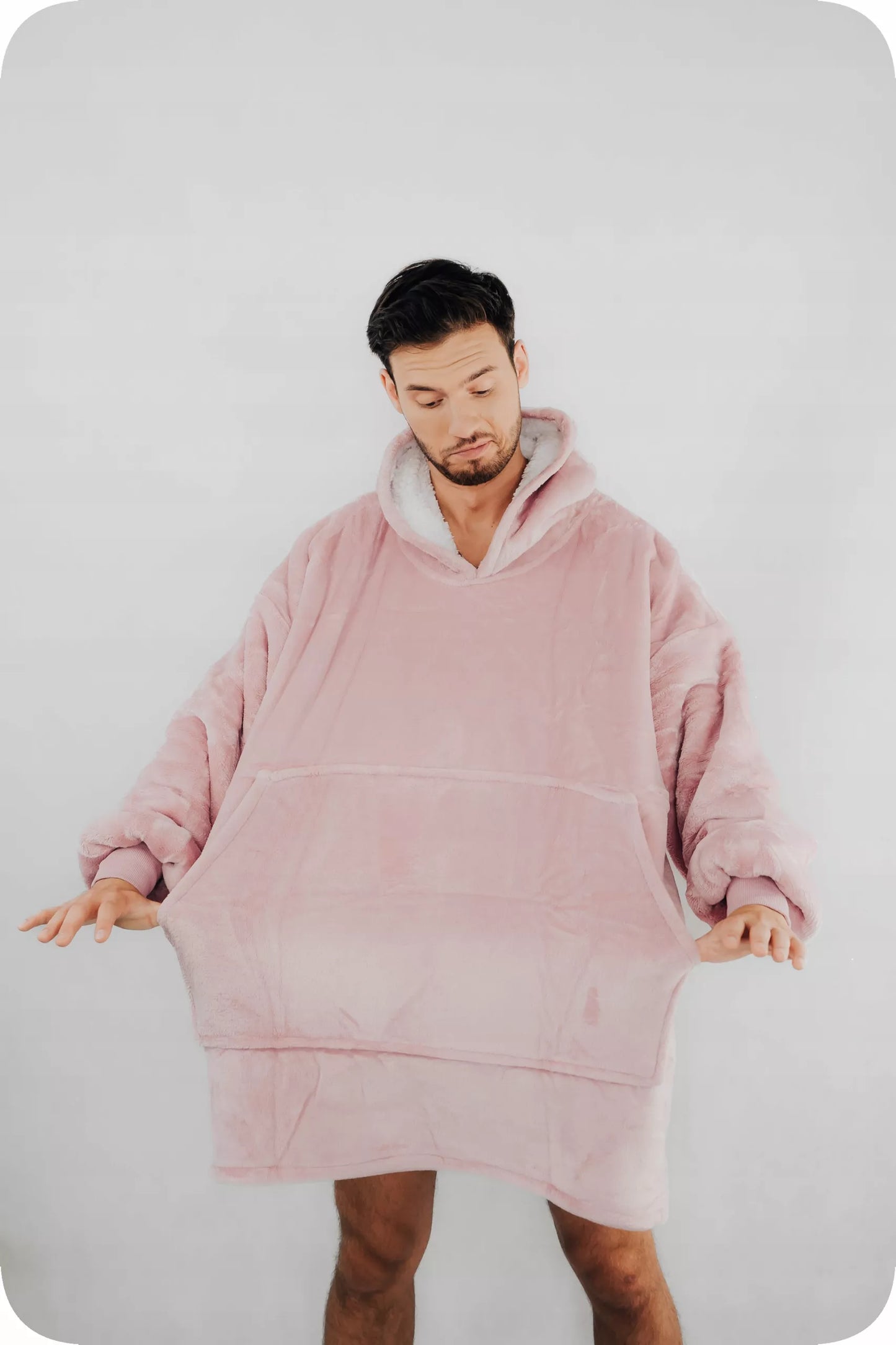 Comfy Moment Kocobluza Rožinė #Pink– storus pūkuotas šerpos oversize