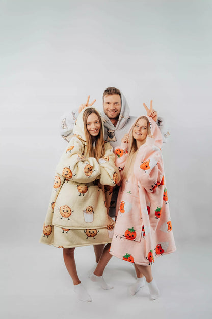 Comfy Moment Kocobluza Rožinė #Pink– storus pūkuotas šerpos oversize