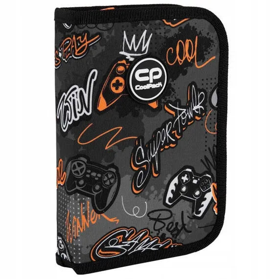 CoolPack mokyklinė kuprinė 1-3 klasei Gamer juoda berniukui rinkinys