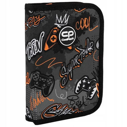 CoolPack mokyklinė kuprinė 1-3 klasei Gamer juoda berniukui rinkinys