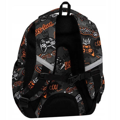 CoolPack mokyklinė kuprinė 1-3 klasei Gamer juoda berniukui rinkinys