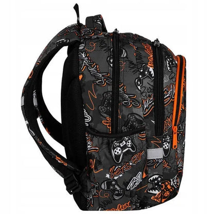 CoolPack mokyklinė kuprinė 1-3 klasei Gamer juoda berniukui rinkinys