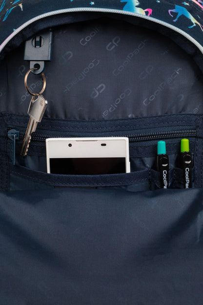 Coolpack mokyklinė kuprinė 1-3 klasių mergaitėms su vienaragiais + pamokų tvarkaraštis
