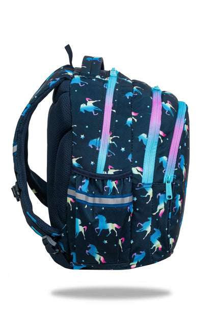 Coolpack mokyklinė kuprinė 1-3 klasių mergaitėms su vienaragiais + pamokų tvarkaraštis