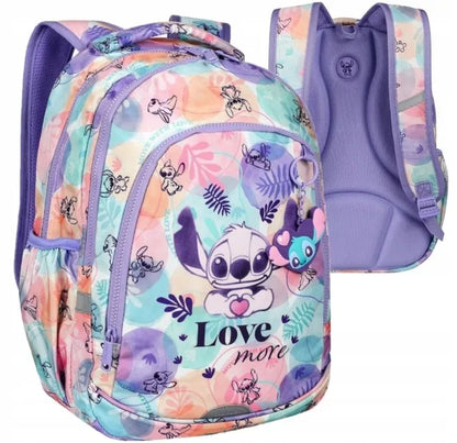 Coolpack mokyklinė kuprinė 1-4 klasių moksleiviams Jerry Pastel Stitch, trijų skyrių