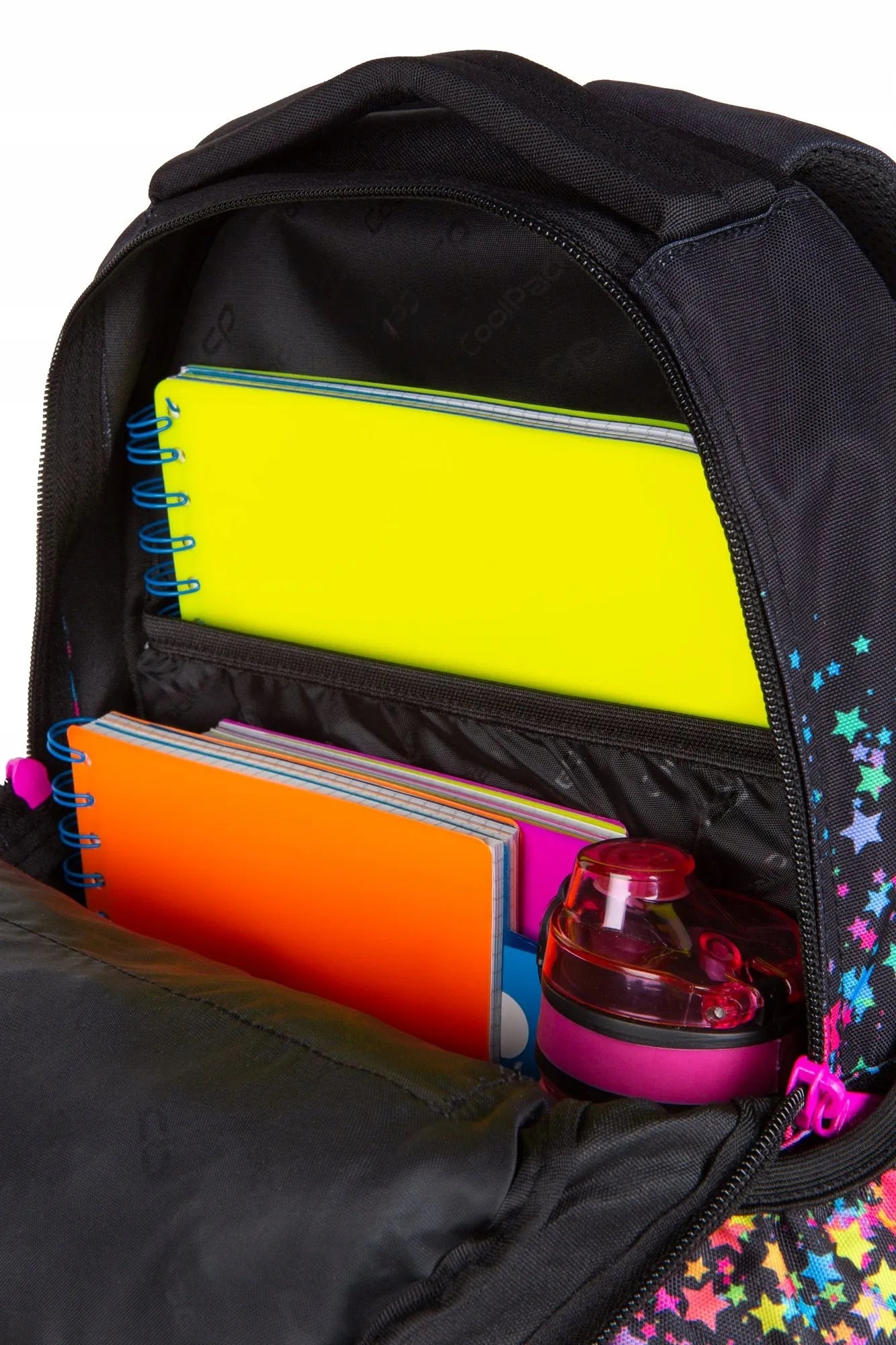 COOLPACK mokyklinė kuprinė mergaitėms 1-3 klasėms, žvaigždės + pamokų tvarkaraštis
