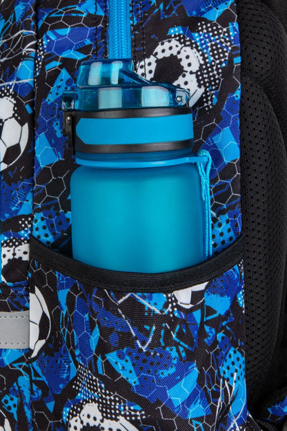 CoolPack mokyklinė kuprinė pradinukams su futbolo kamuolio raštu + pamokų tvarkaraštis