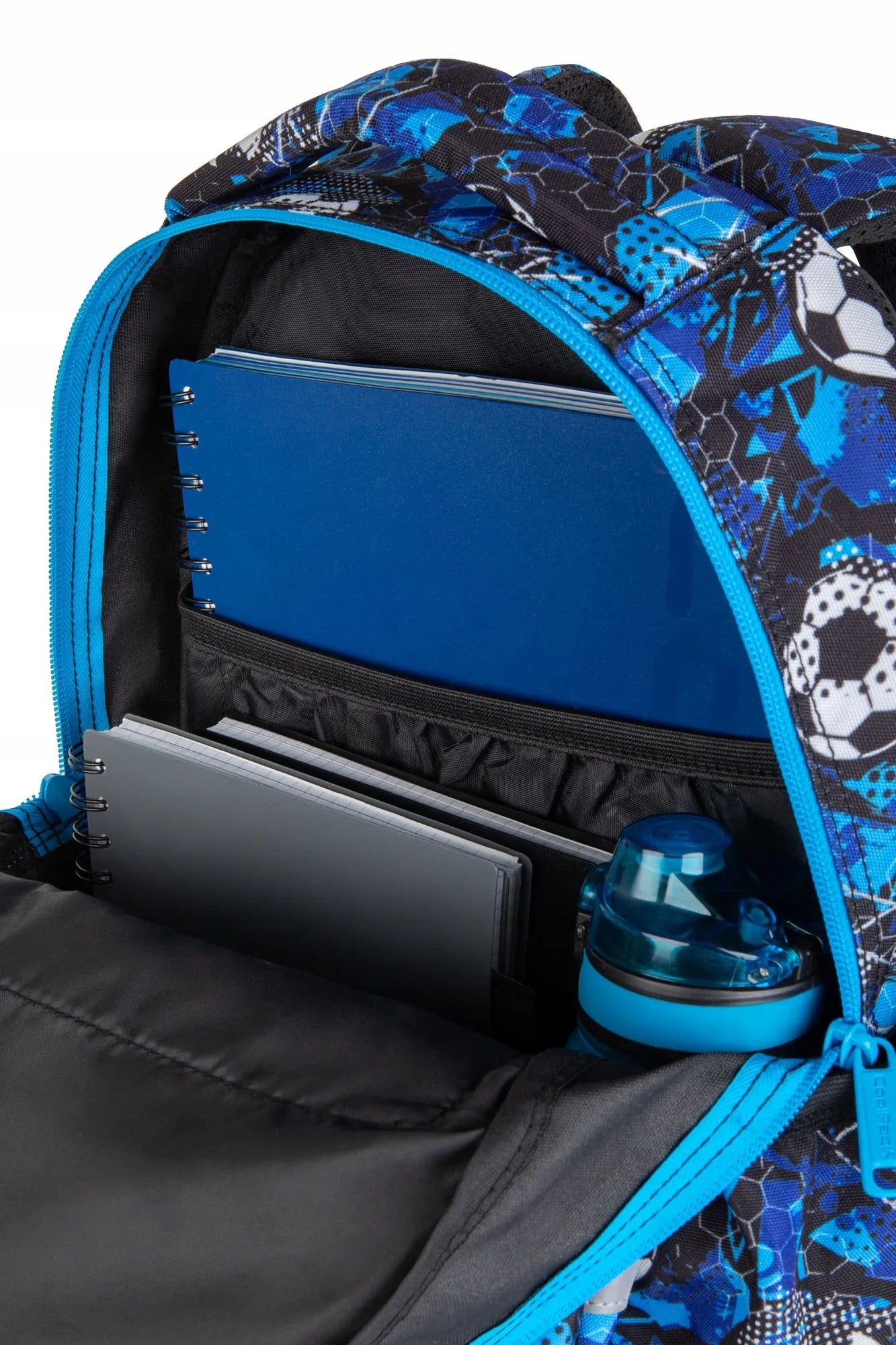 CoolPack mokyklinė kuprinė pradinukams su futbolo kamuolio raštu + pamokų tvarkaraštis