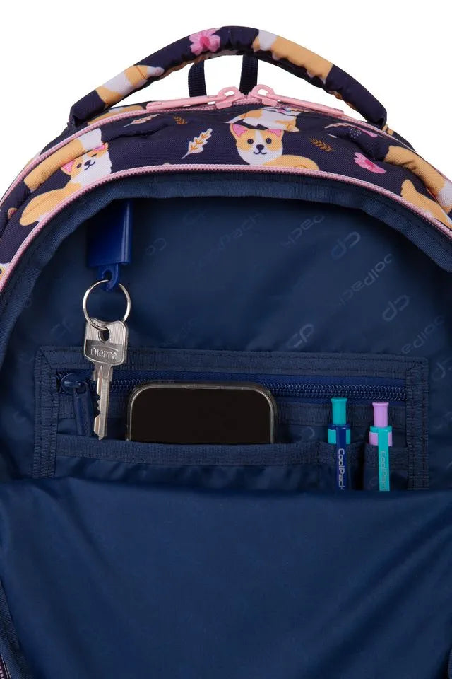 COOLPACK mokyklinė kuprinė pradinukams su pamokų tvarkaraščiu